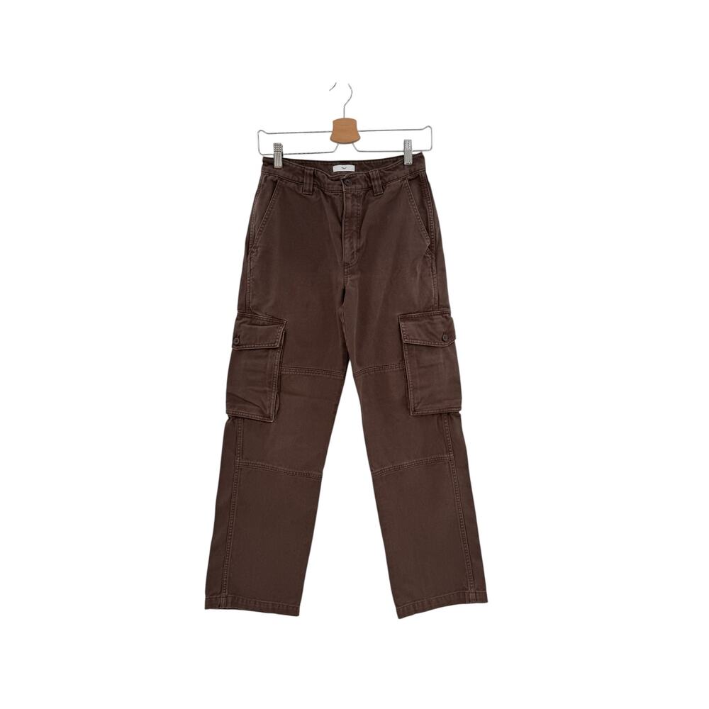 Aritzia Tna Troop Cargo Pants Brown Cotton Utility Straight Leg‎ Size 2